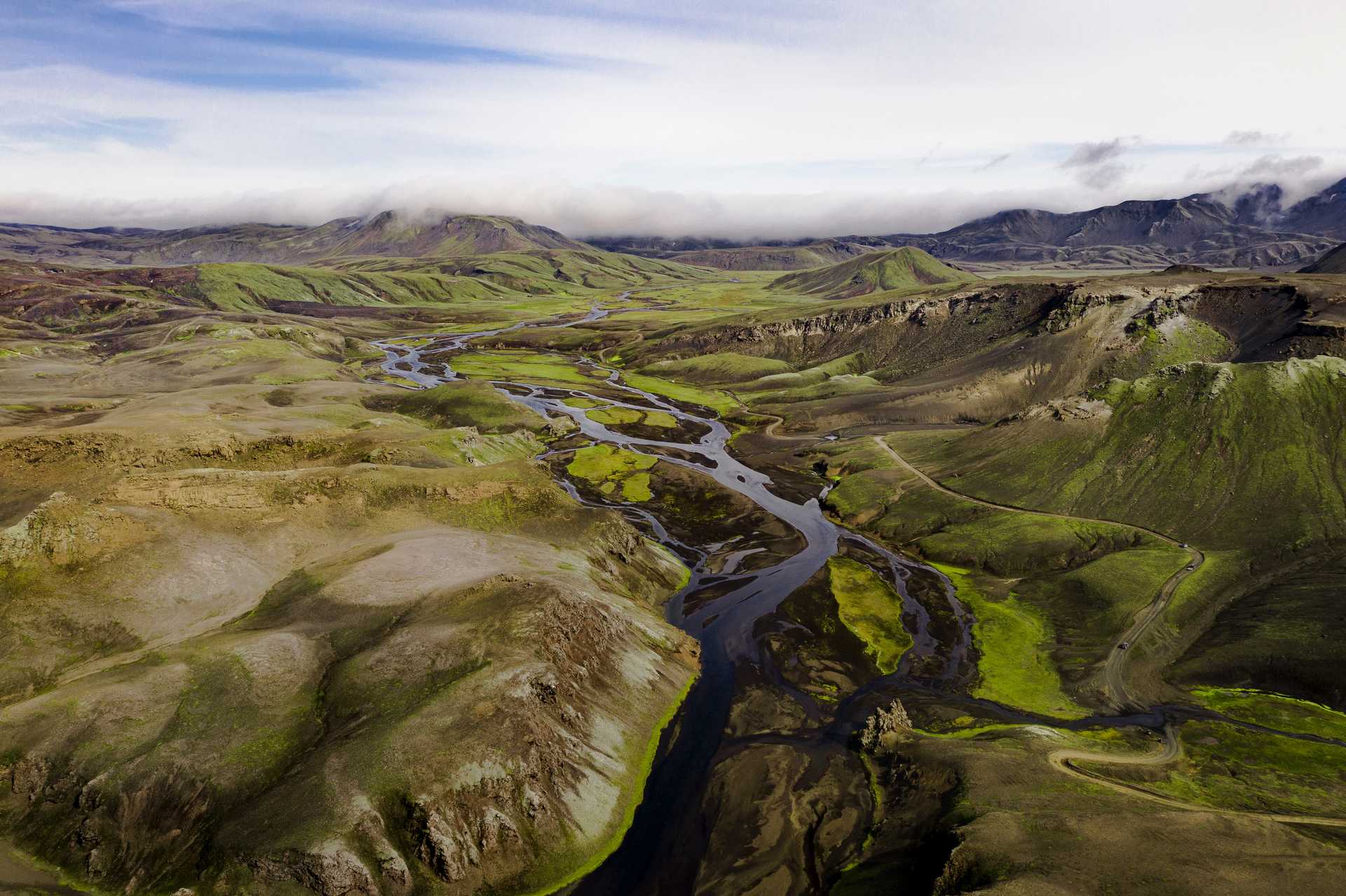 Green Grass Field and River