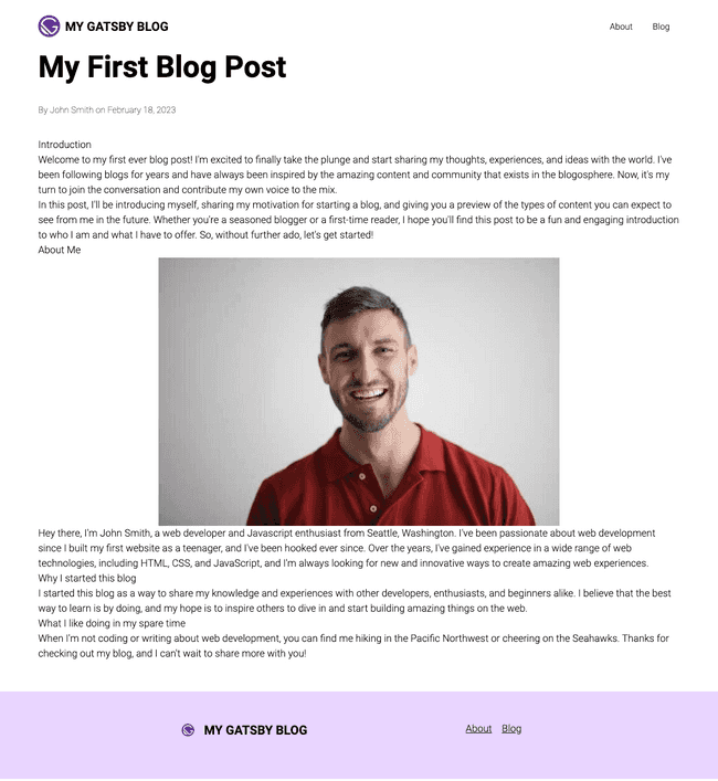 Unstyled blog post